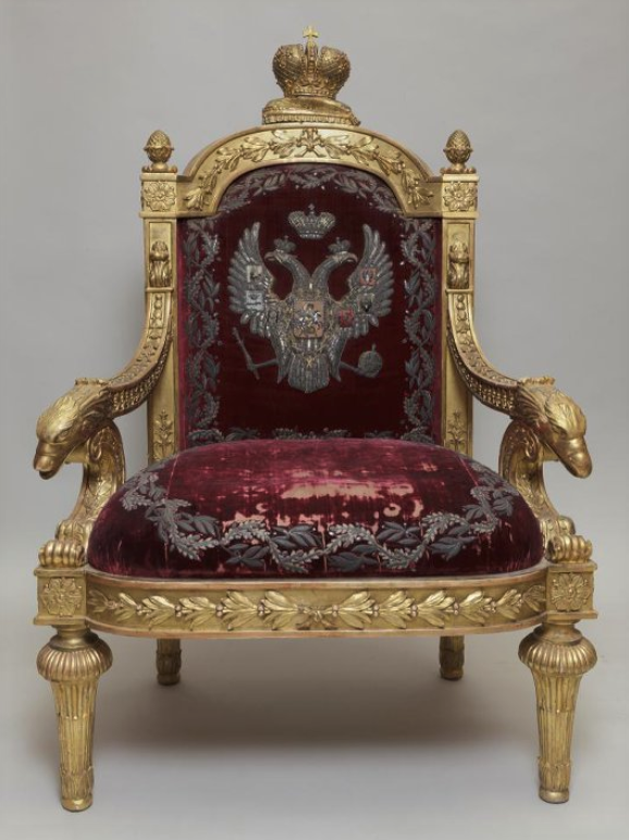 Кресло тронное. Вторая четверть XIX века