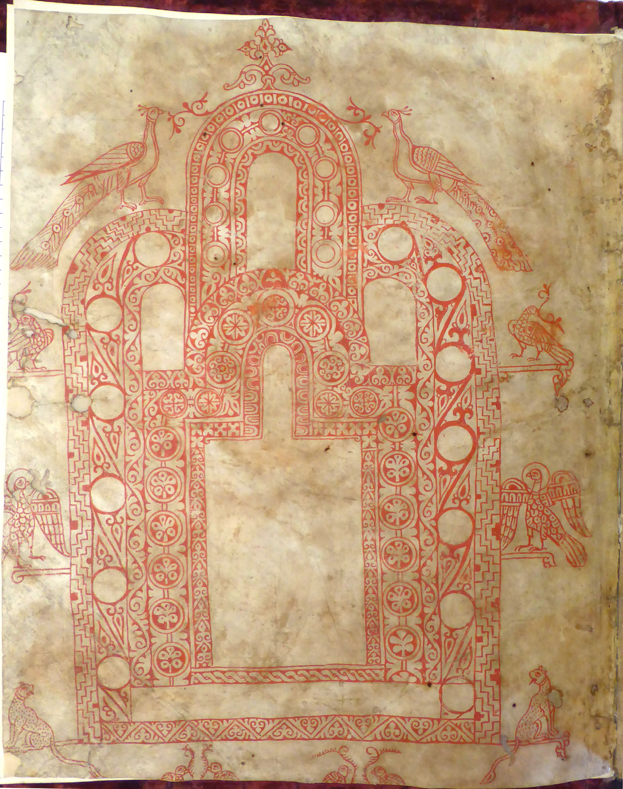 Юрьевское Евангелие, 1119–1128 гг. (ГИМ. Син. 1003). Л. 1 об. Фронтиспис. 