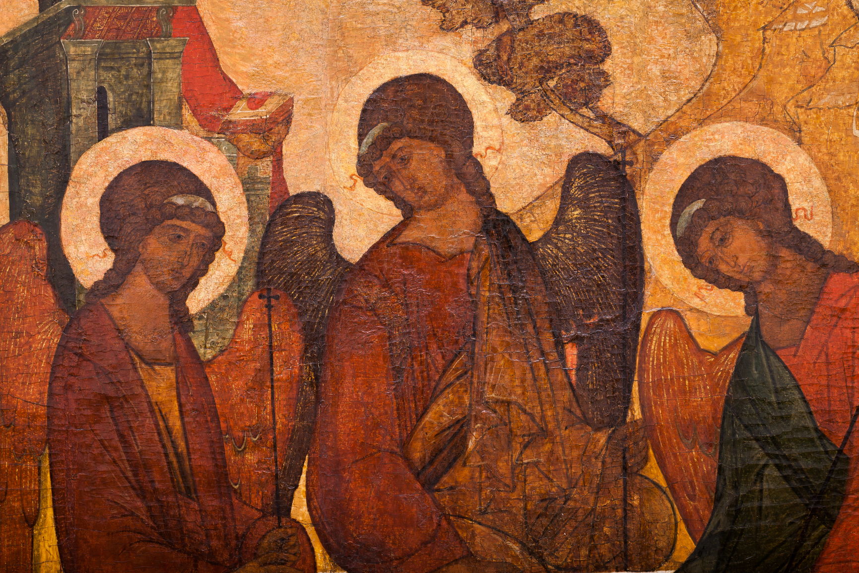 Фрагмент иконы «Троица Ветхозаветная»