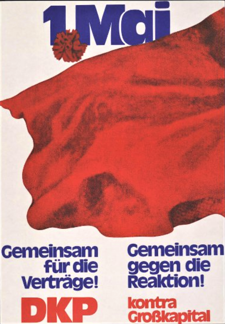 Плакат. 1 мая. ГКП. отделение Германской Коммунистической партии Дюссельдорфа. 1970-е гг.