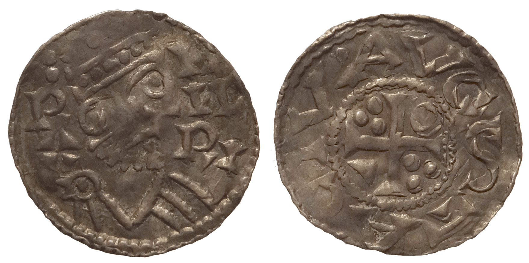 Германия, Аугсбург. Генрих II (1002–1024, император с 1014). Денарий