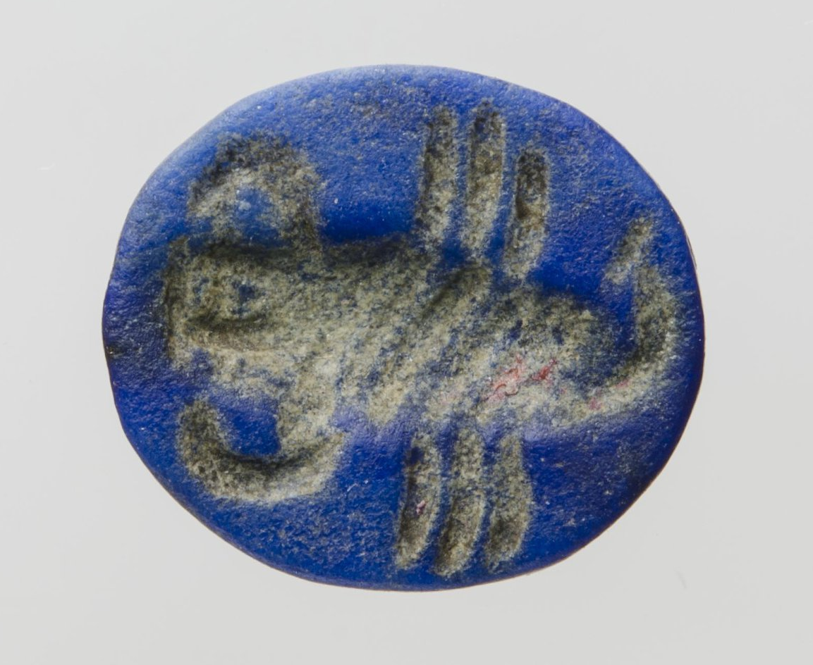 Гемма(лазурит) с изображением: скорпион. III в. до н.э. — III в. н.э. Фанагория
