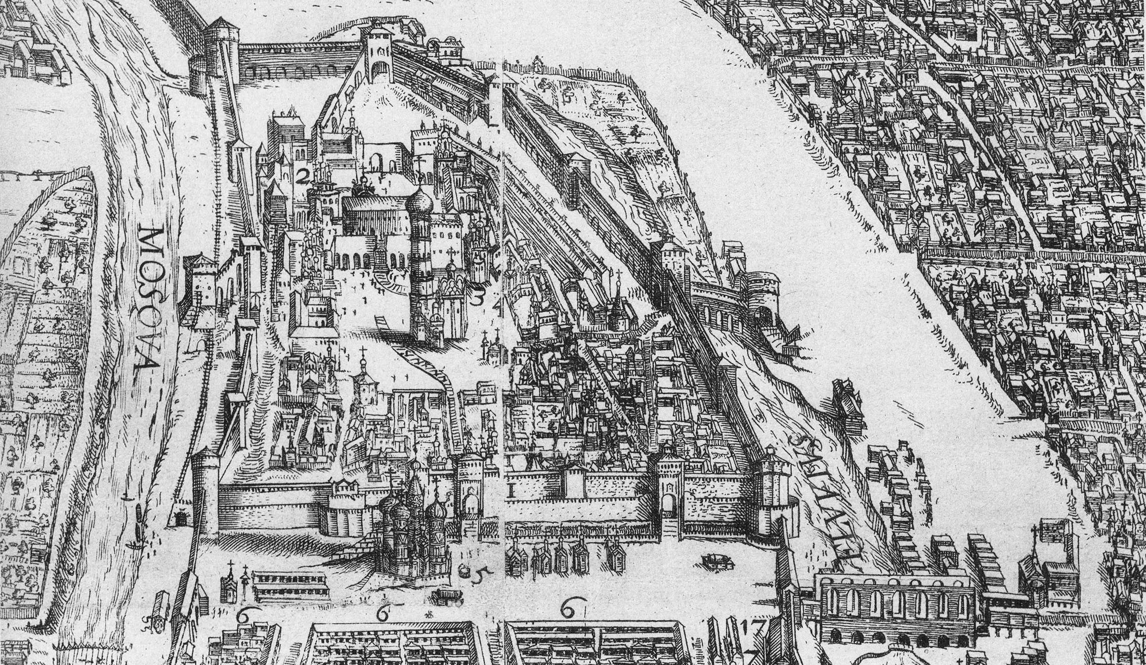 План Москвы 1610 г. Гравюра Луки Килиана