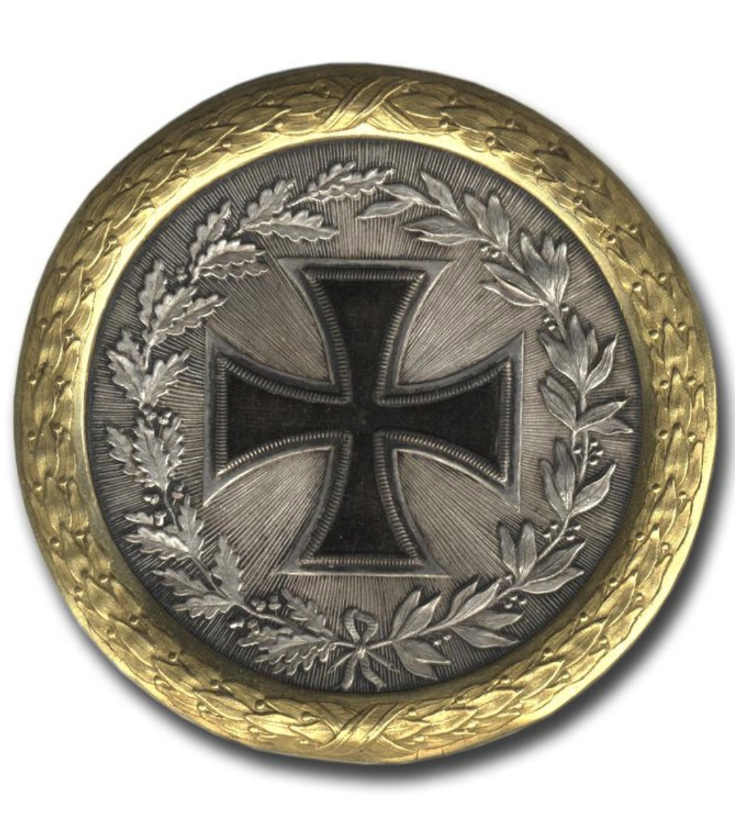 Оттиск лицевой и оборотной стороны медали в память учреждения прусского Железного креста Германия, 1814 Дар барона де Бая