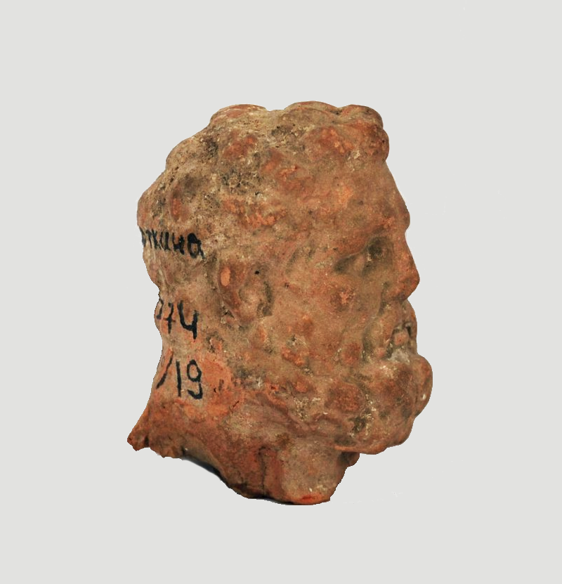 Терракотовая головка Геракла. IV–III вв. до н. э.