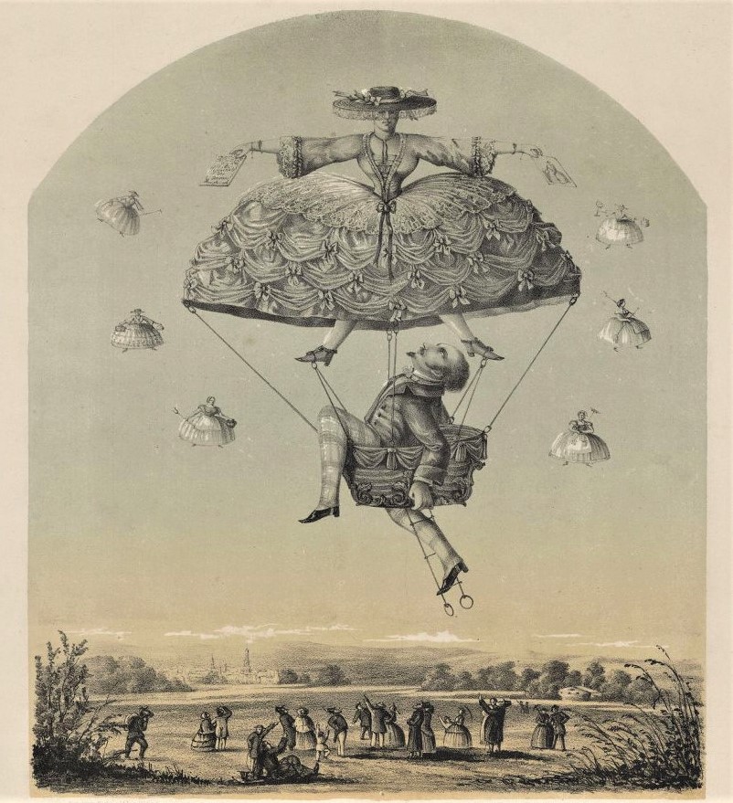 Модный шар кринолин. 1856 г.