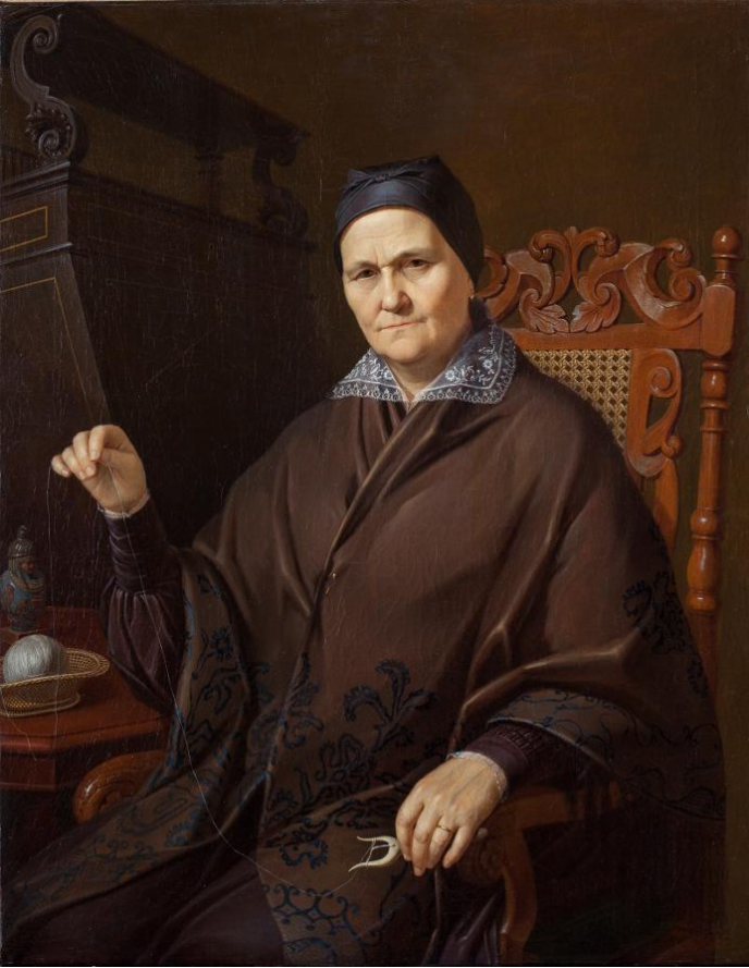 Портрет купчихи Т.А. Тарасовой. Каверин Иван Дмитриевич. 1848 г.