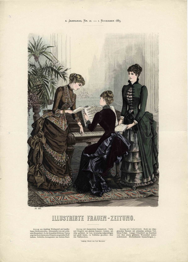 Лист из журнала «Illustrirte Frauen-Zeitung» 1883 г.