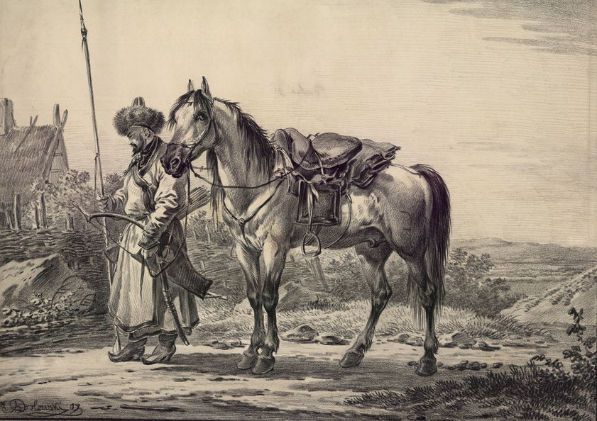 Орловский А.О. (1777-1832). Башкир с лошадью. 1819 г.