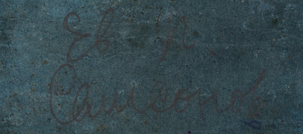 Надпись на обороте силуэта мальчика из семьи Самсоновых