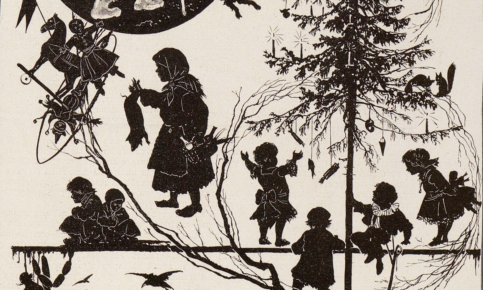 Воспроизведение гравюры Гельштейна по рисунку Н. Каразина, «На Рождество», конец XIX — начало XX вв.