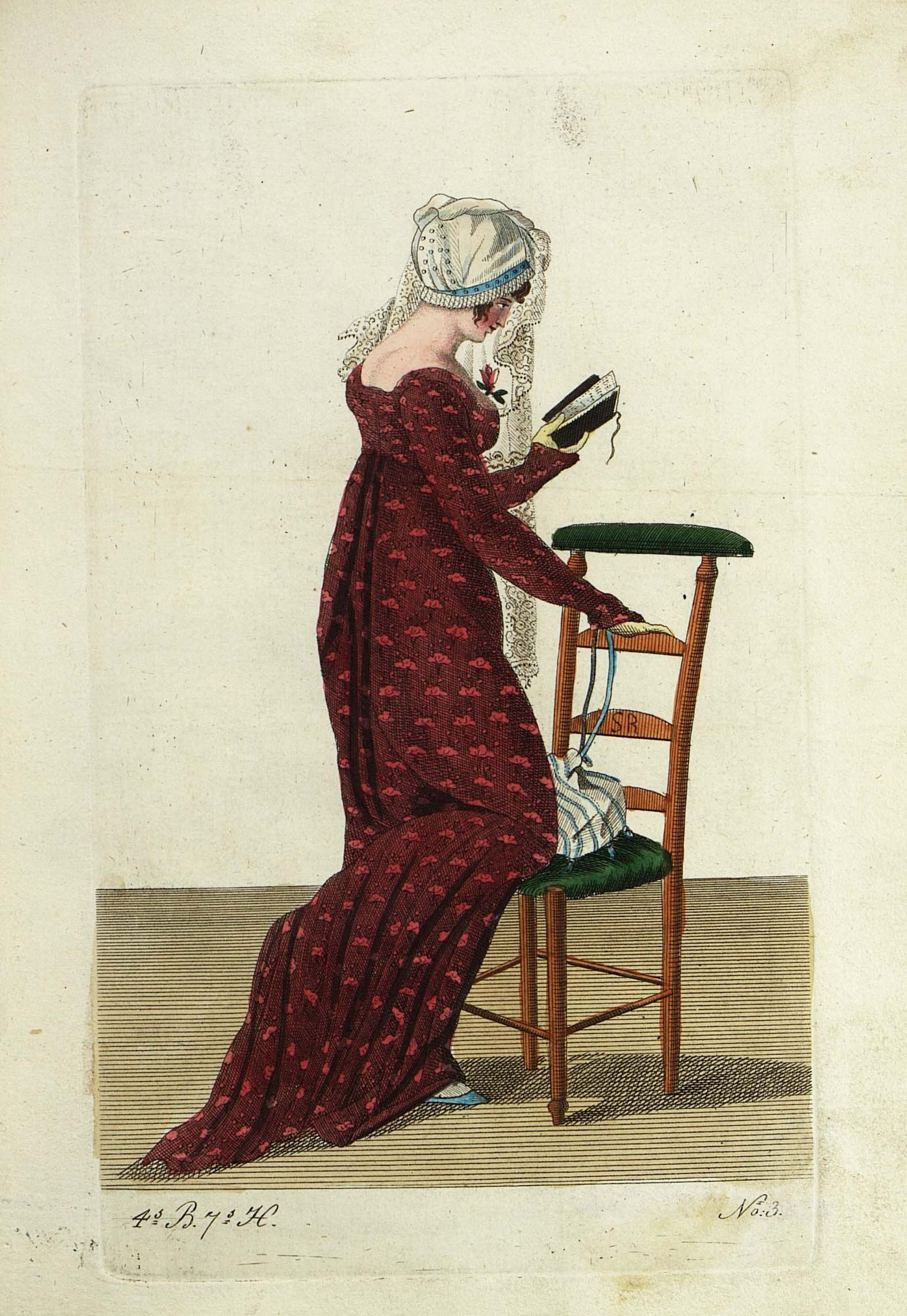 Модный дамский костюм. Лист из журнала «Leipziger Moden-Magazin» ейпциг, 1802 г.