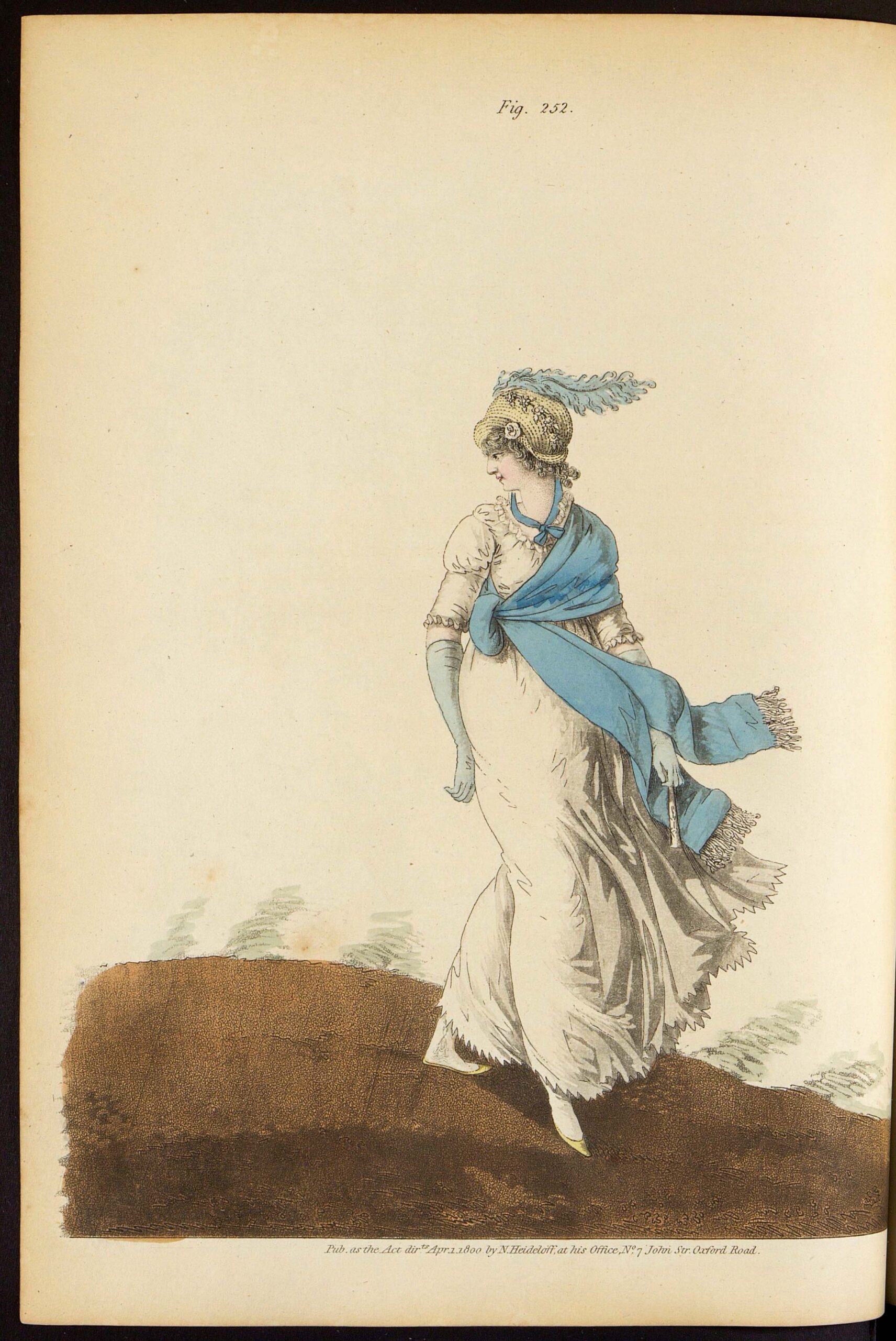 Утреннее платье. Лист из журнала «Gallery of fashion»Великобритания, 1800 г.
