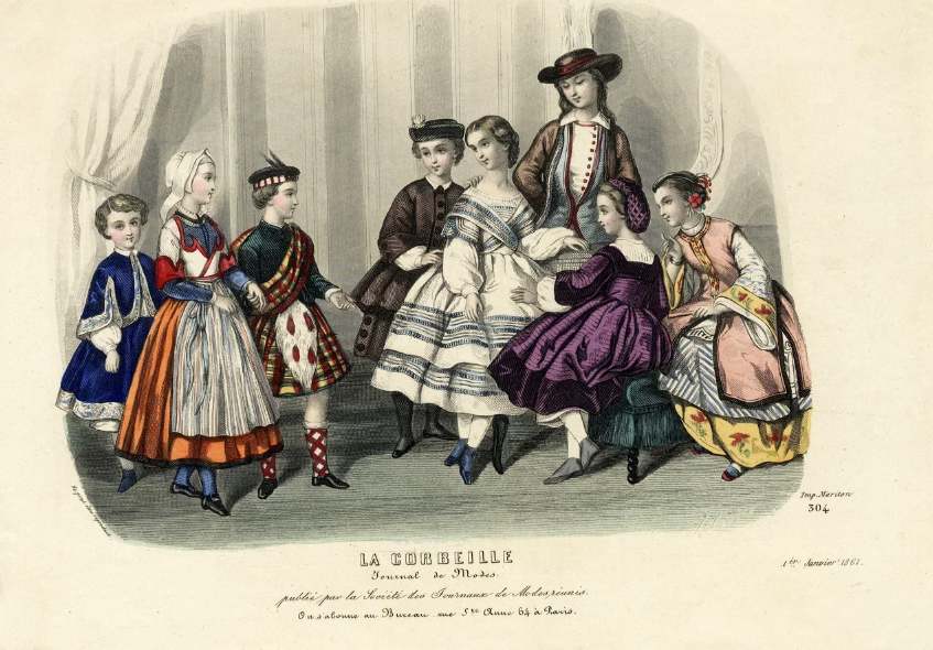 Лист из журнала «La Corbeille». Париж, 1861 г.