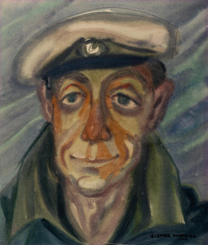 «Рулевой Леонид». В. Лембер-Богаткина. 1977 г. Бумага, акварель, карандаш